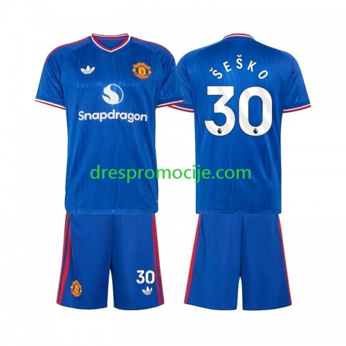 Manchester United Benjamin Sesko 30 Dres Dječji Gostujući 2026/2027 Kratkih Rukava Manchester United Benjamin Sesko 30 Dres Dječji Gostujući 2026/2027 Kratkih Rukava